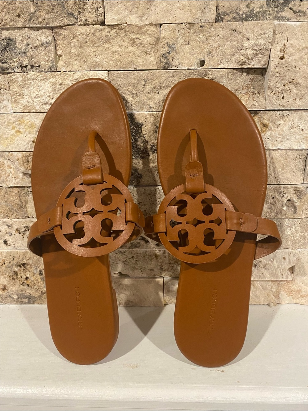 Tory Burch Miller Sandals, Brown, 9.5, like new